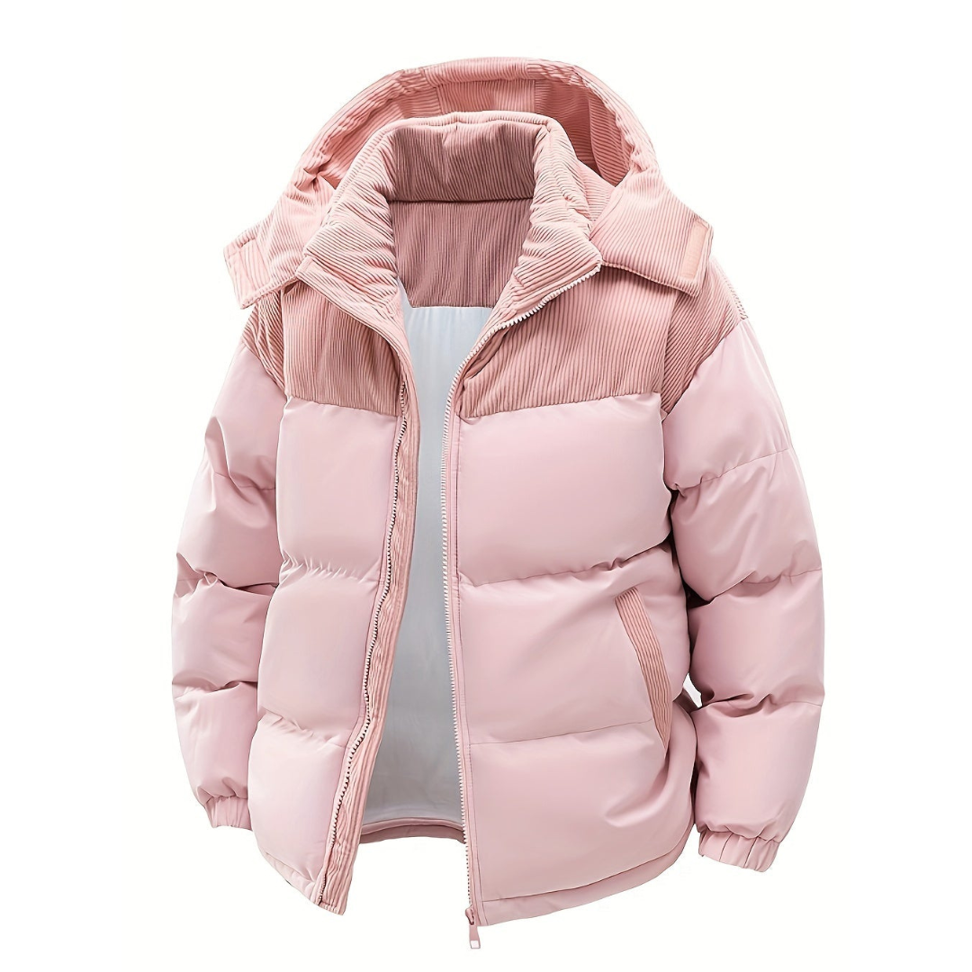 Unisex Casual Hoodie Puffer Jacke