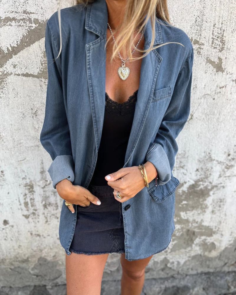 MIREIA - Blazer im lässigen Denim-Stil