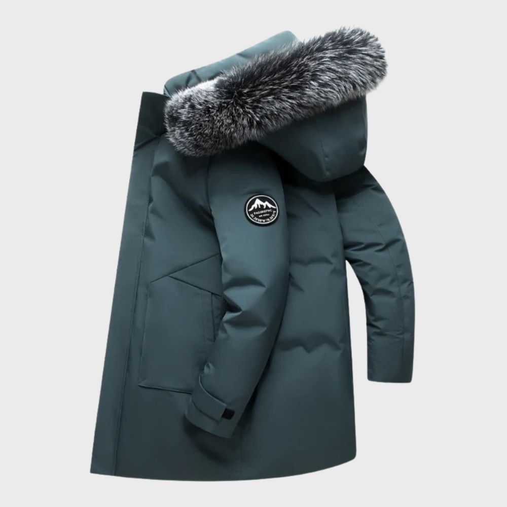 DAVID - Premium Wintermantel mit Pelzkragen