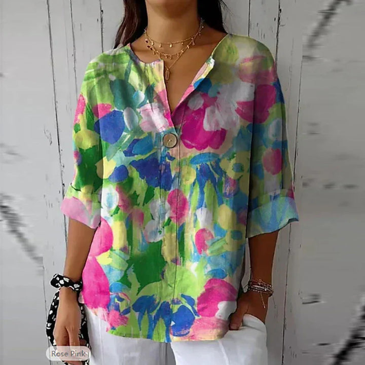 Helene | Bluse mit Vintage-Blumenmuster
